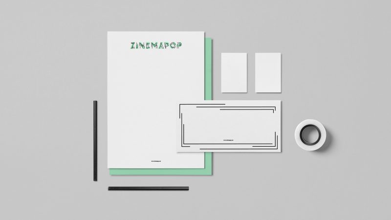 zinemapop papeleria diseño por Marina y Goñi