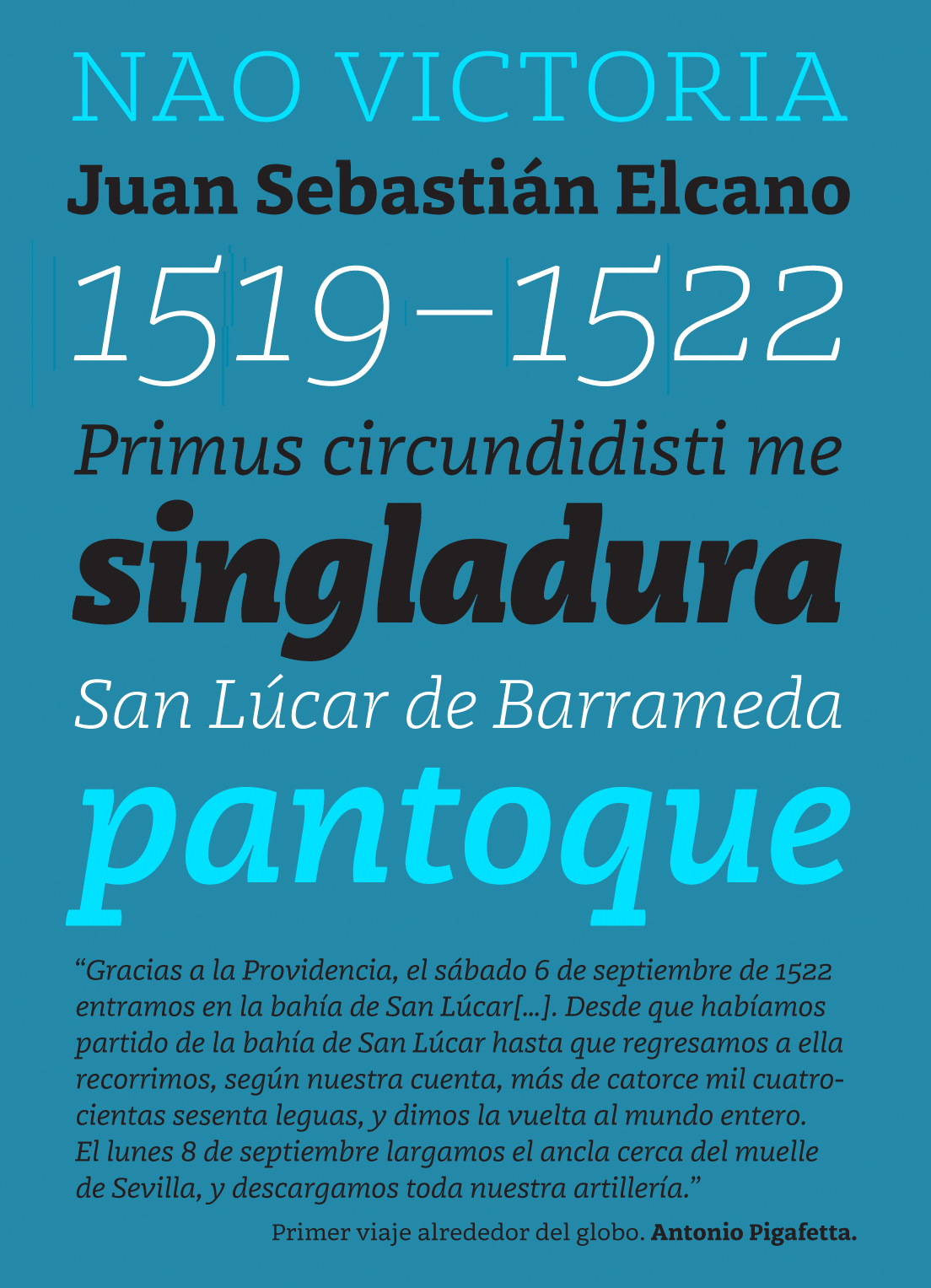 Muestra de la Tipografía Karela - Juan Luis Blanco