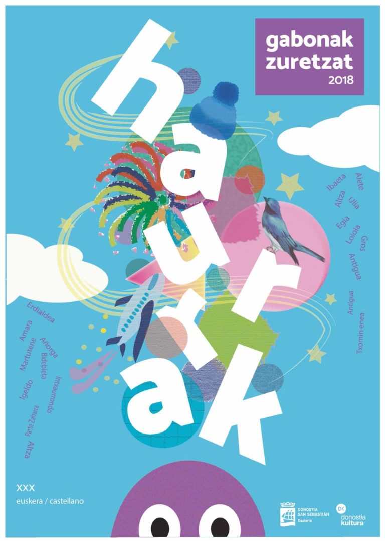 Diseño de Cartel Gabonak Zuretzat Haurrak 2018 Maitane Aguado