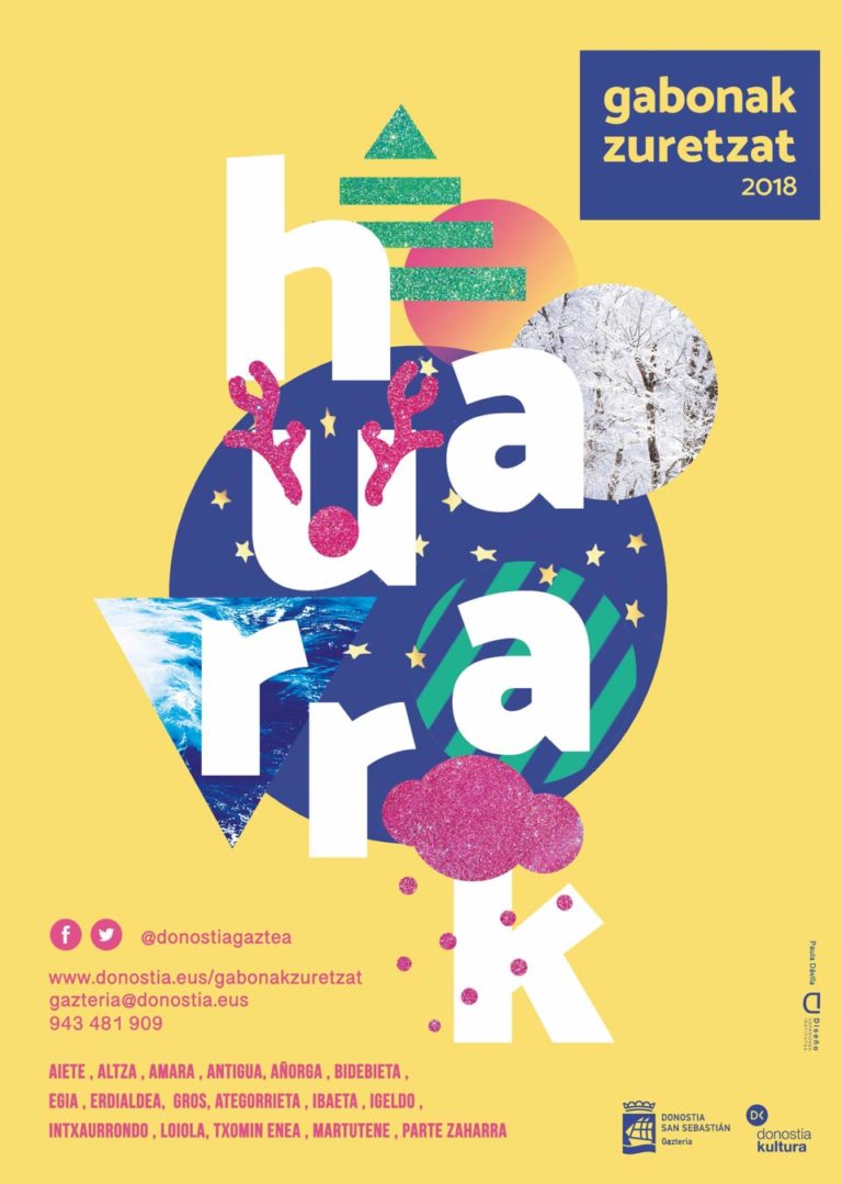 Diseño de Cartel Gabonak Zuretzat Haurrak 2018 Paula Davila