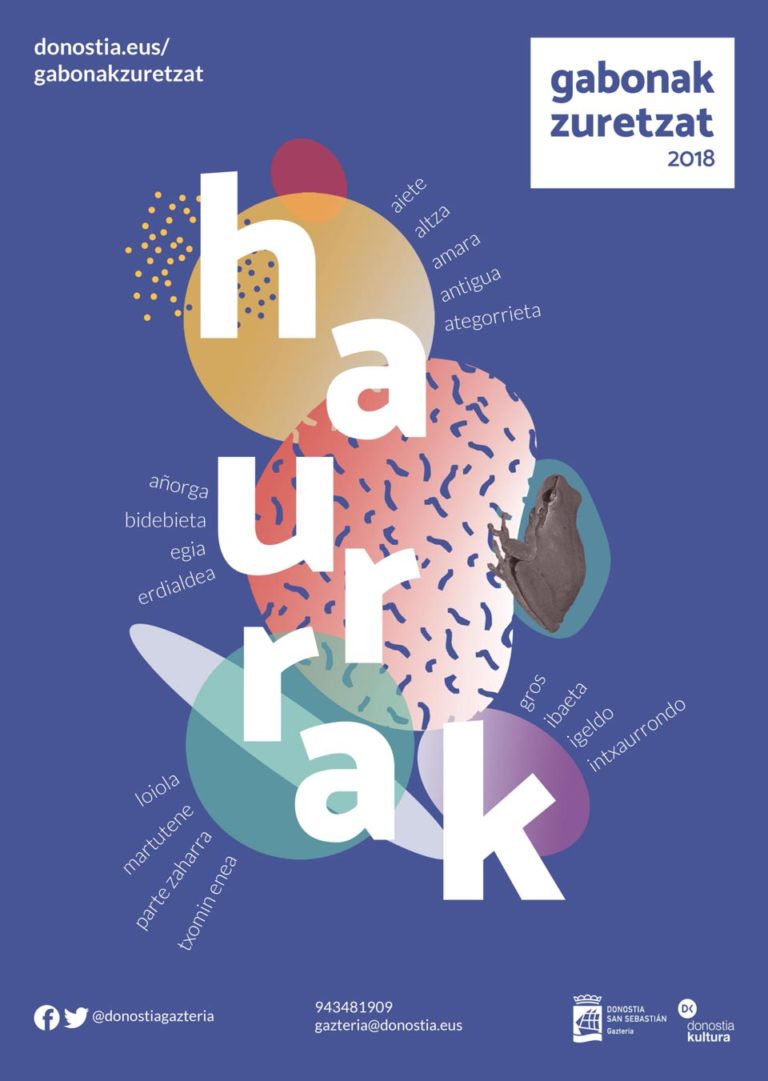 Diseño de Cartel Gabonak Zuretzat Haurrak 2018 Iñaki Urruzola