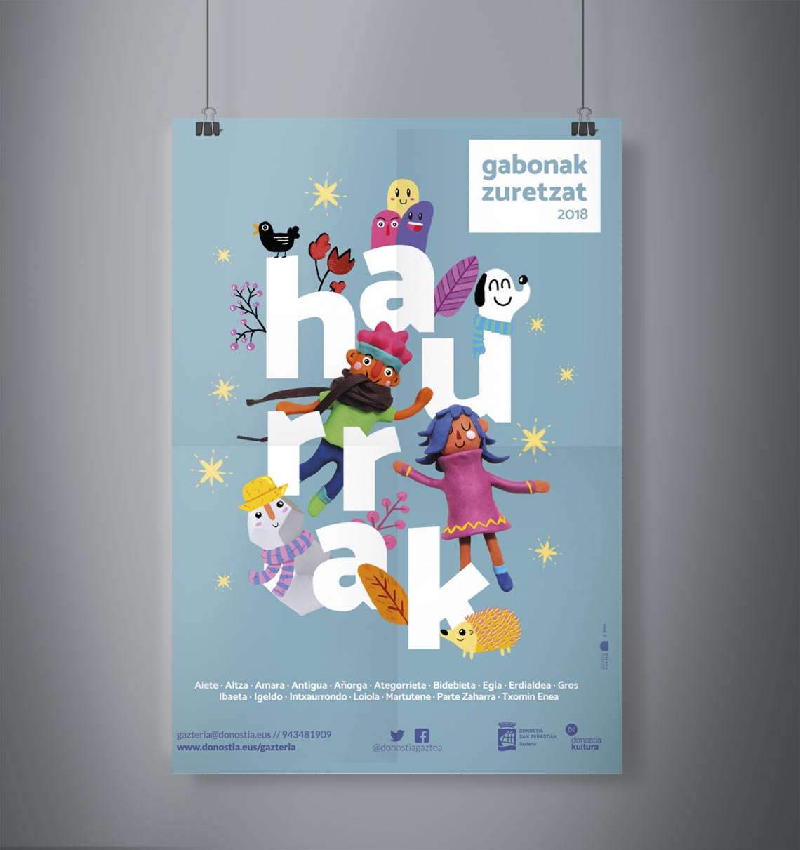 Diseño de Cartel Gabonak Zuretzat 2018 Haurrak Ibai Jauregi