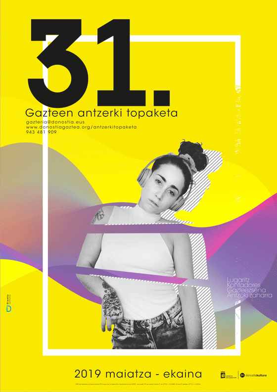 Propuesta de Cartel de Miren MAia para la 31 edición Gazte Antzerki Topaketak de Donostia