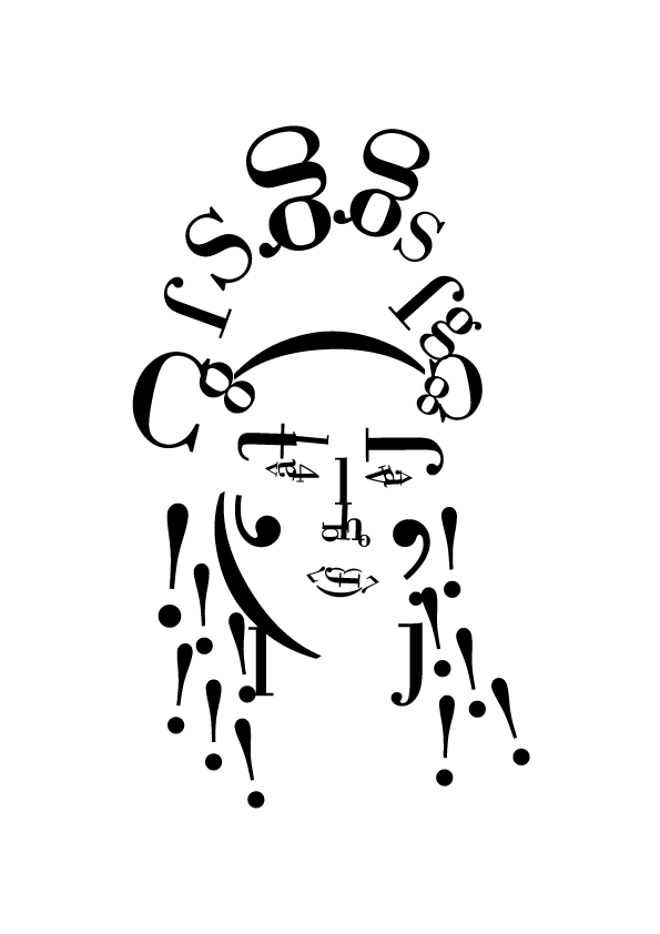 Karagrama de Olympe de Gouges construido con la tipografía Bodony