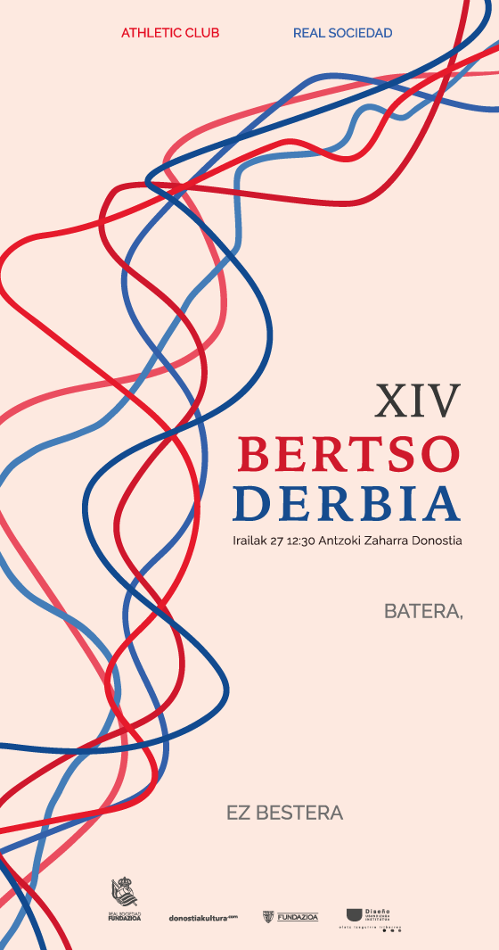 Propuesta de cartel para bertso Derbia diseñado por Olatz Izagirre