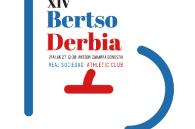 Mockup Propuesta de cartel para Bertso Derbia diseñado por Clara Schmidt