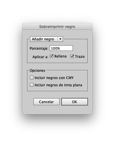 Sobreimprimir negro en illustrator