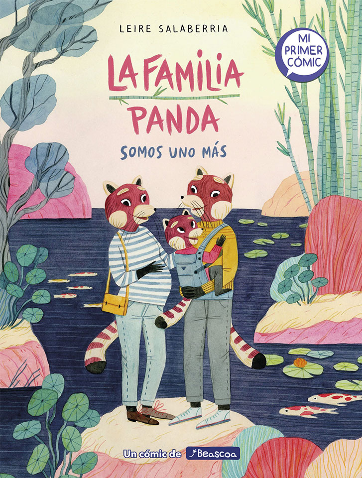 Leire Salaberria Ilustradora ilustración en color portada familia panda