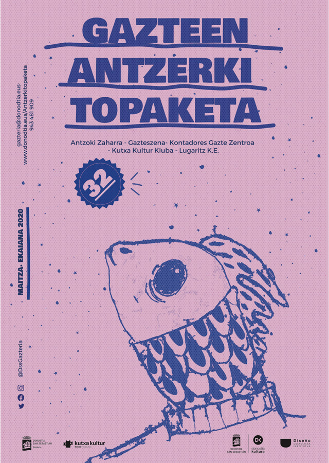 Gazte antzerki topaketak, cartel de teatro, diseñado por Safia Samadi