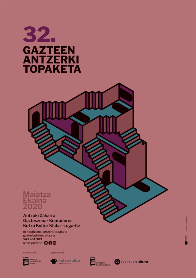 Gazte antzerki topaketak, cartel de teatro, diseñado por Ekaitz Tejedor